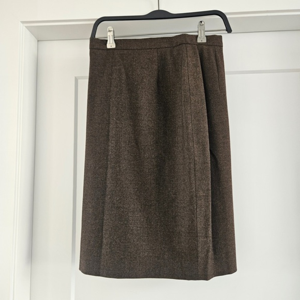 Escada Brown Wool Pencil Skirt